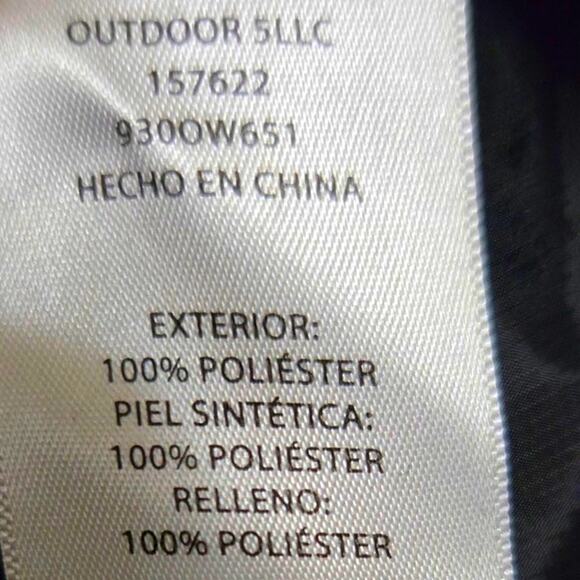 Eddie Bauer Reversible Puffer Jacket Kids L‎ 14/16 Black Camo Hooded Winter Coat - Picture 11 of 16